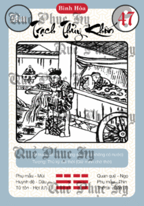 Quẻ Phục Hy số 47 Trạch Thủy Khốn